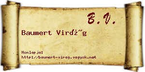 Baumert Virág névjegykártya